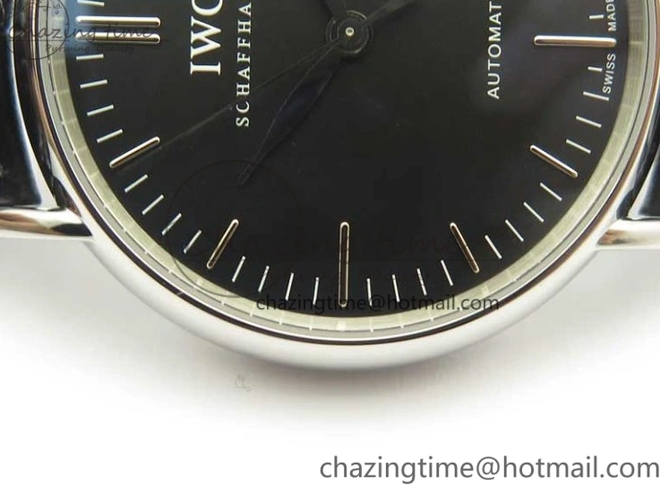 MIROTIME 0404 Portofino Automatic SS TWF 1:1 Best Edition Black Dial on Black Leather Strap A TravelReady 7199